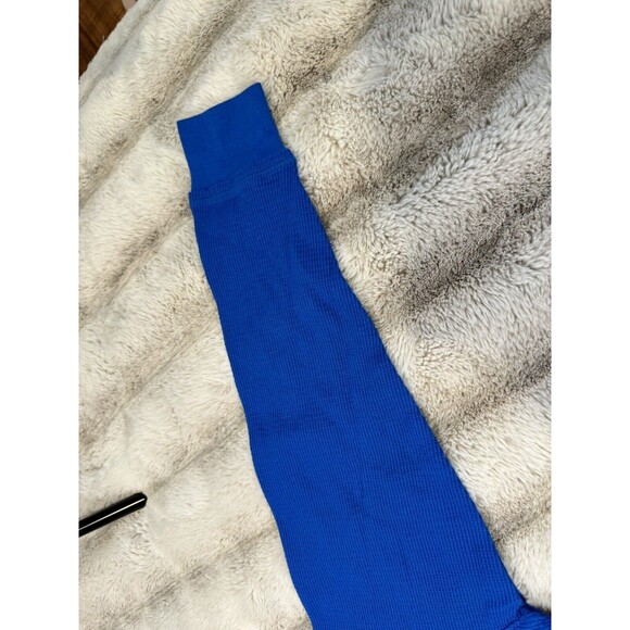 Calvin Klein Jeans Women's Waffle Knit Blue  3/4 Zip Long Sleeve  Size Small - Picture 6 of 14